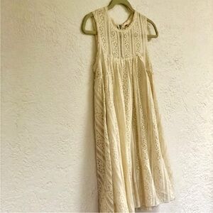 Free People Ivory Lace Babydoll dress - Small